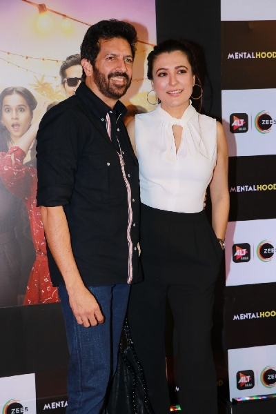 Mumbai: Filmmaker Kabir Bedi and his wife Mini Mathur at the screening of the upcoming web series "Mentalhood" in Mumbai on March 7, 2020. (Photo: IANS)