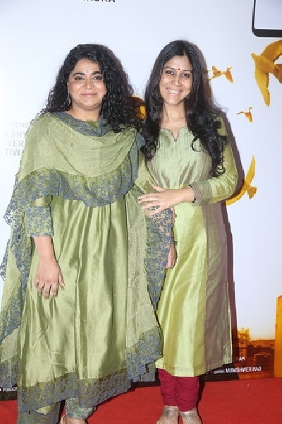 Mumbai: Director Ashwiny Iyer Tiwari and actress Sakshi Tanwar at the screening of their upcoming short film "Ghar Ki Murgi" in Mumbai on March 4, 2020. (Photo: IANS)