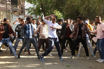 Mumbai: Actor Tiger Shroff performs during the promotions of his upcoming film "Baaghi 3" in Mumbai on March 3, 2020. (Photo: IANS)