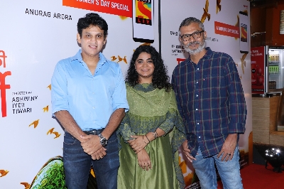 Mumbai:  Directors Ashwiny Iyer Tiwari and Nitesh Tiwari at the screening of their short film "Ghar Ki Murgi" in Mumbai on March 4, 2020. (Photo: IANS)