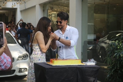 Actress Shraddha Kapoor turned 33 on Tuesday, and she had a mostly busy birthday. Shraddha started her day with a visit to an NGO to spend some time with special kids and senior citizens. She cut the cake with the kids in the morning. Then it was time to be surprised by her "Baaghi 3" co-star Tiger Shroff and the film's production team, who had arranged a grand surprise for her.