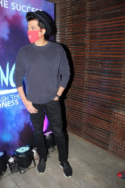 Mumbai: Actor Anil Kapoor wearing mask at the film "Malang" success party at Juhu, in Mumbai on March 12, 2020. (Photo: IANS)