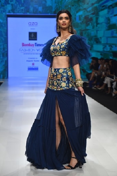 Mumbai: Actress Diana Penty walks the ramp for fashion label Aza on Day 3 of the Bombay Times Fashion Week, in Mumbai on March 15, 2020. (Photo: IANS)