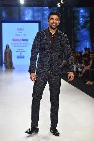 Mumbai: Actor Saqib Saleem walks the ramp showcasing the collection of fashion label Dev R Nil by fashion designers Dev and Nil on Day 3 of the Bombay Times Fashion Week, in Mumbai on March 15, 2020. (Photo: IANS)