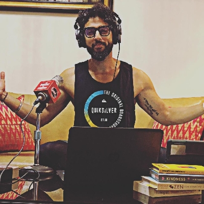 Love guru RJ Rahul Makin working through a laptop and a remote access that has been given to him. As the entire nation works from home in the time of COVID-19 pandemic, the radio jockeys too are staying in but keeping their job of entertaining their listeners first and working round the clock for content.