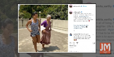 Milind Soman's 80-yr-old mom works out with his wife Ankita