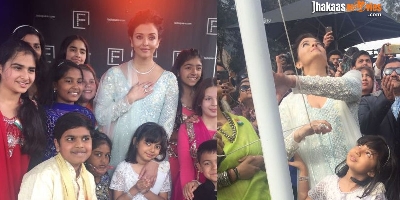 Aishwarya Rai hoists Indian Flag in Melbourne