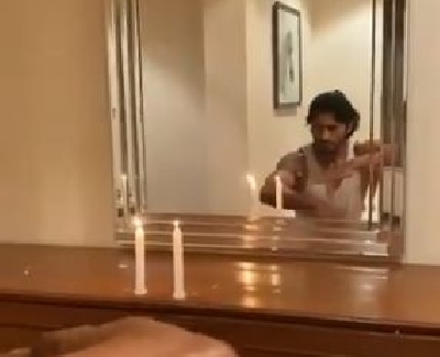 Vidyut Jammwal uses ancient martial art to light and put out his candles.