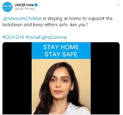 COVID-19: Manushi raises awareness through Unicef campaign.