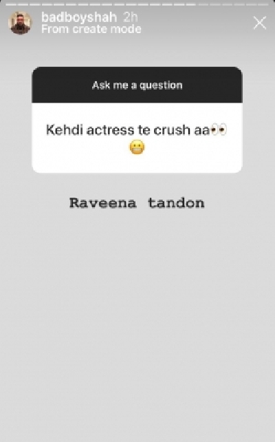 Badshah reveals the Bollywood actress he has a crush on. Badshah reveals the Bollywood actress he has a crush on.