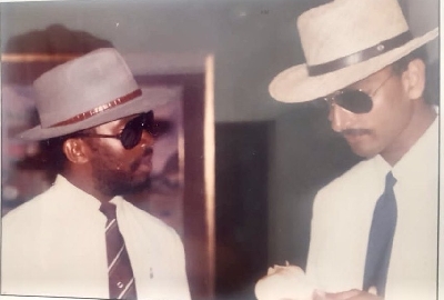 Brothers in arms: Shastri posts old pics with Richards & Marshall