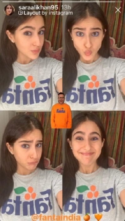 Sara Ali Khan shares photo collage of funny faces. Sara Ali Khan shares photo collage of funny faces.