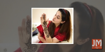 'Atma Nirbhar' Zareen applies Eid mehndi on her own