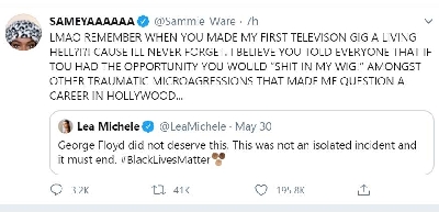 Lea Michele made my time on 'Glee' hell: Samantha Marie Ware.