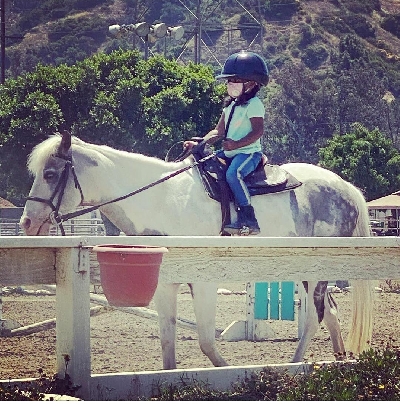 Sunny Leone is 'proud' of daughter's riding skills.