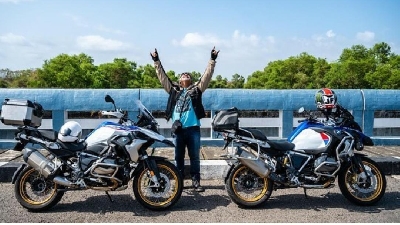 Ram Kapoor goes on a bike ride after three months.