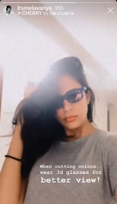 Lavanya discovers unique way to cut onions!.