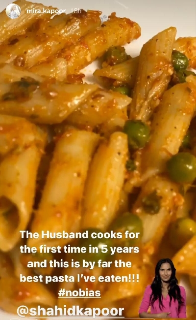 Shahid cooks for 'first time' for wife Mira.