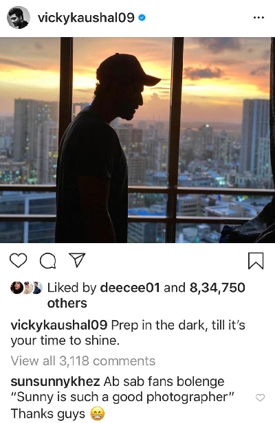 Vicky Kaushal's latest photo draws hilarious comment from brother Sunny.