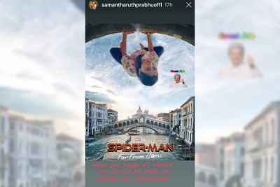 Samantha Akkineni gives Spider-Man a twist of yoga. Samantha Akkineni gives Spider-Man a twist of yoga.