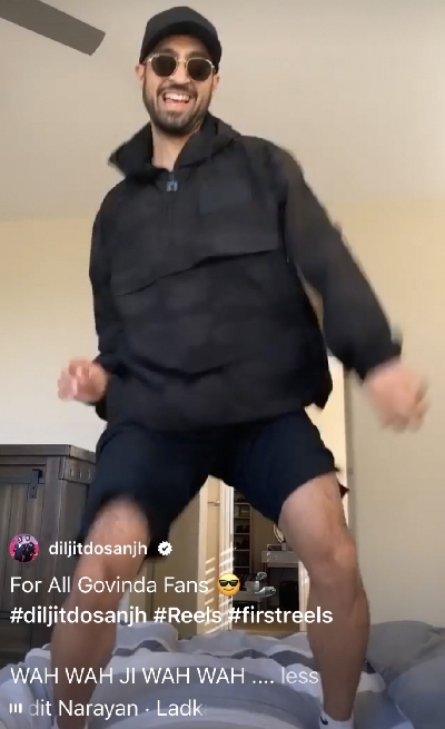 Diljit Dosanjh channels his inner Govinda in latest dance video.