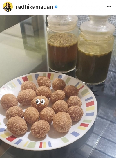 Radhika Madan shares her love for golgappas in new post.
