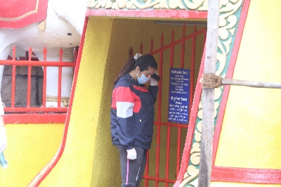 Mumbai: Television producer Ekta Kapoor seen at Mukteshwar temple in Mumbai's Juhu on July 17, 2020. (Photo: IANS)