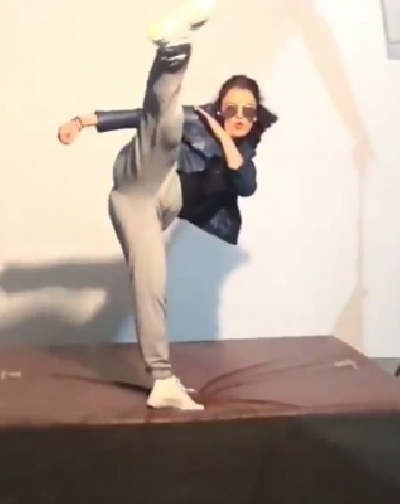 Radhika Madan shows how she kick-starts the week. (Photo: Durga Chakravarty) Radhika Madan shows how she kick-starts the week. (Photo: Durga Chakravarty)