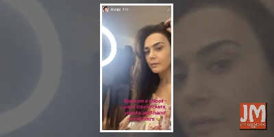 Preity Zinta resumes shooting amid pandemic