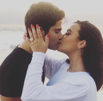 Demi Lovato, engaged, Max Ehrich. (Photo: Sugandha Rawal/IANS)