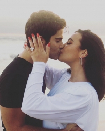 Demi Lovato, engaged, Max Ehrich. (Photo: Sugandha Rawal/IANS)