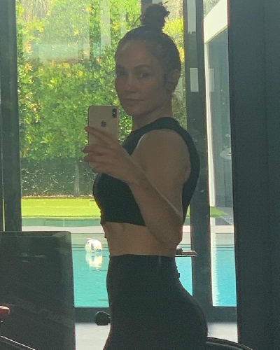 Jennifer Lopez, birthday selfie.