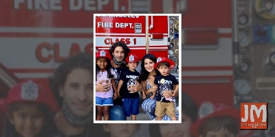 Sunny Leone, family have a day out with firemen