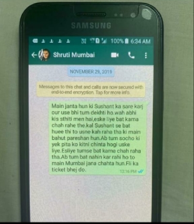 Sushant's father tried to connect with Rhea to know details of treatment.