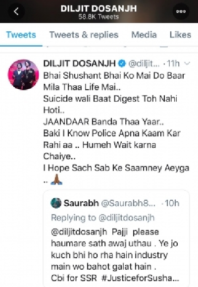 Diljit Dosanjh On Sushant Suicide Waali Baat Digest Toh Nahi Hoti