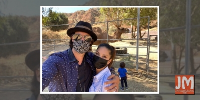 Sunny Leone's day out at an animal reserve with kids and hubby