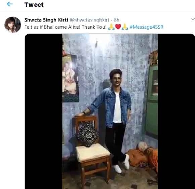 Sushant's sister praises SSR's wax statue's sculptor.