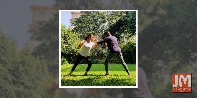 Dia Mirza learning Kalaripayattu