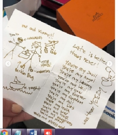 When Kanye WestÃƒÂƒÃ‚Â¢ÃƒÂ‚Ã‚Â€ÃƒÂ‚Ã‚Â™s birthday card to Kim Kardashian inspired his music