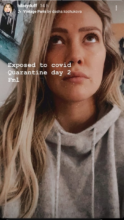Hilary Duff says she was 'exposed' to Covid-19
