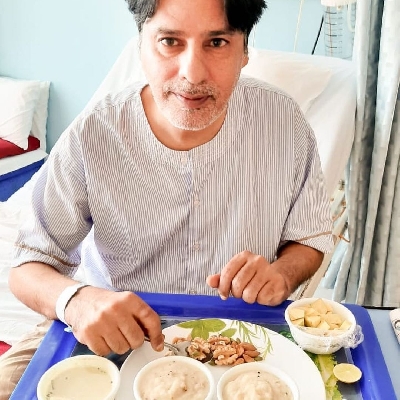 On road to recovery: Rahul Roy from pvt hospital on Mira Road.