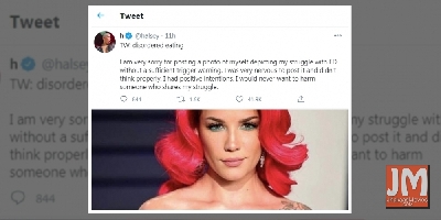 Halsey sorry for insensitive 'eating disorder' photo