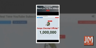 Shreya Ghoshal celebrates one million subscribers on YouTube