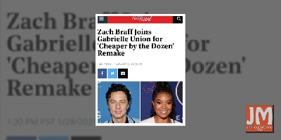 Zach Braff in 'Cheaper By The Dozen' remake