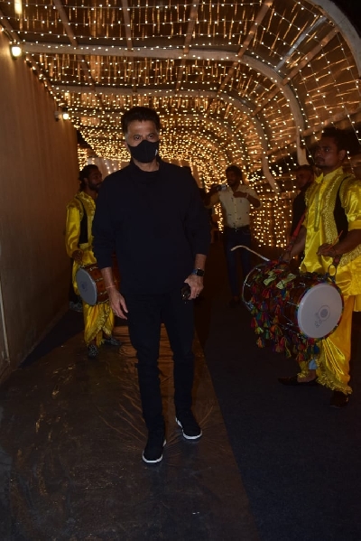 Mumbai: Anil Kapoor, Nikhil Diwedi, Karim Morani Are Priyank Sharma Pre WeddingParty on Thursday 4th February 2021.(Photo: IANS)