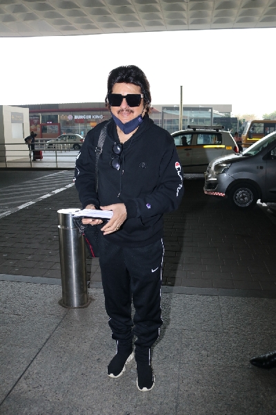 Mumbai: Pankaj Udhas Spotted at Airport Departure 11th February 2021. (Photo: IANS)