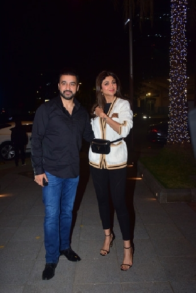 Mumbai: Shilpa Shetty Raj Kundra spotted at Bandra on Monday 15th February 2021. (Photo: IANS)