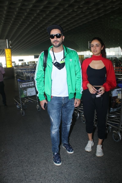 Mumbai: Aly Goni & Jasmin Bhasin Spotted at Airport Departure on Tuesday 23nd February 2021. (Photo: IANS)