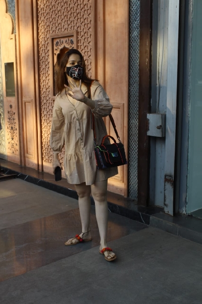 Mumbai: Tamanna Bhatia Spotted In Juhu on Sunday 28th February 2021.(Photo: IANS)