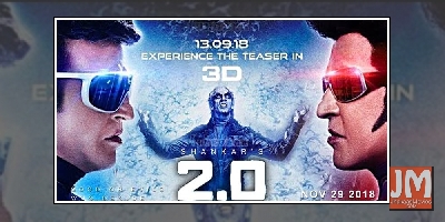 2.0 teaser: Rajinikanth &Akshay Kumar Starrer  Gets 32 Million Views in just 24 Hours.